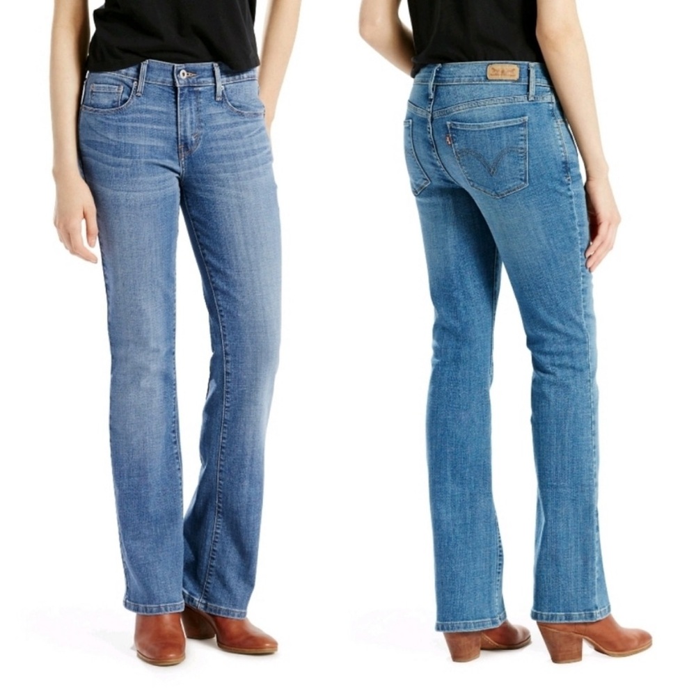 Levi's 515👖Boot Cut Blue Jeans with Vintage Faded Look, size 12